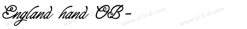 England hand OB字体转换